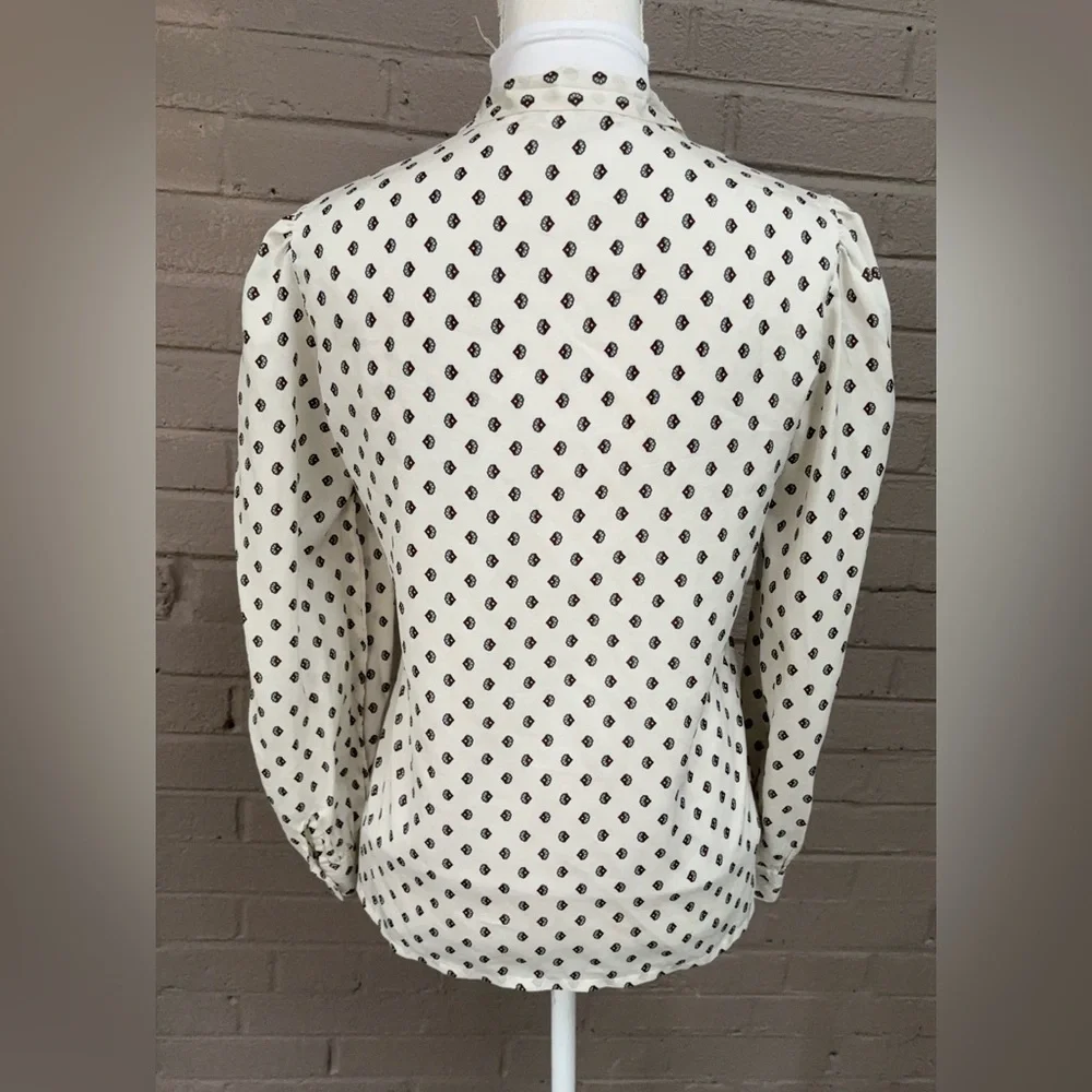 Diane Von Furstenberg Vintage tie neck blouse S